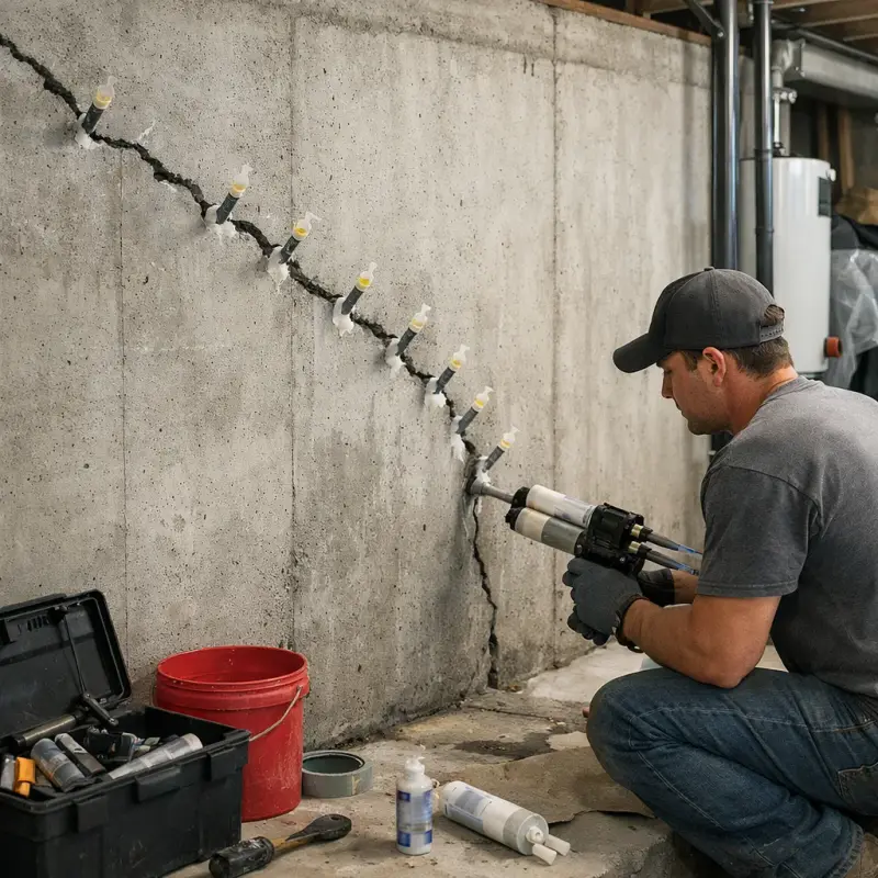 Basement Wall Crack Repair Euless